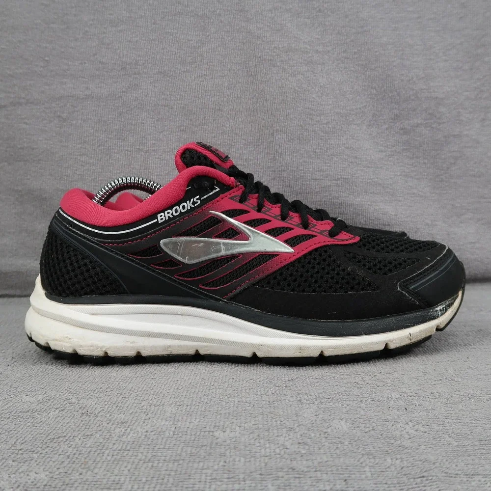 Brooks Addiction 13 Womens 9 Extra Wide 2E Black Pink Athletic Running Shoes